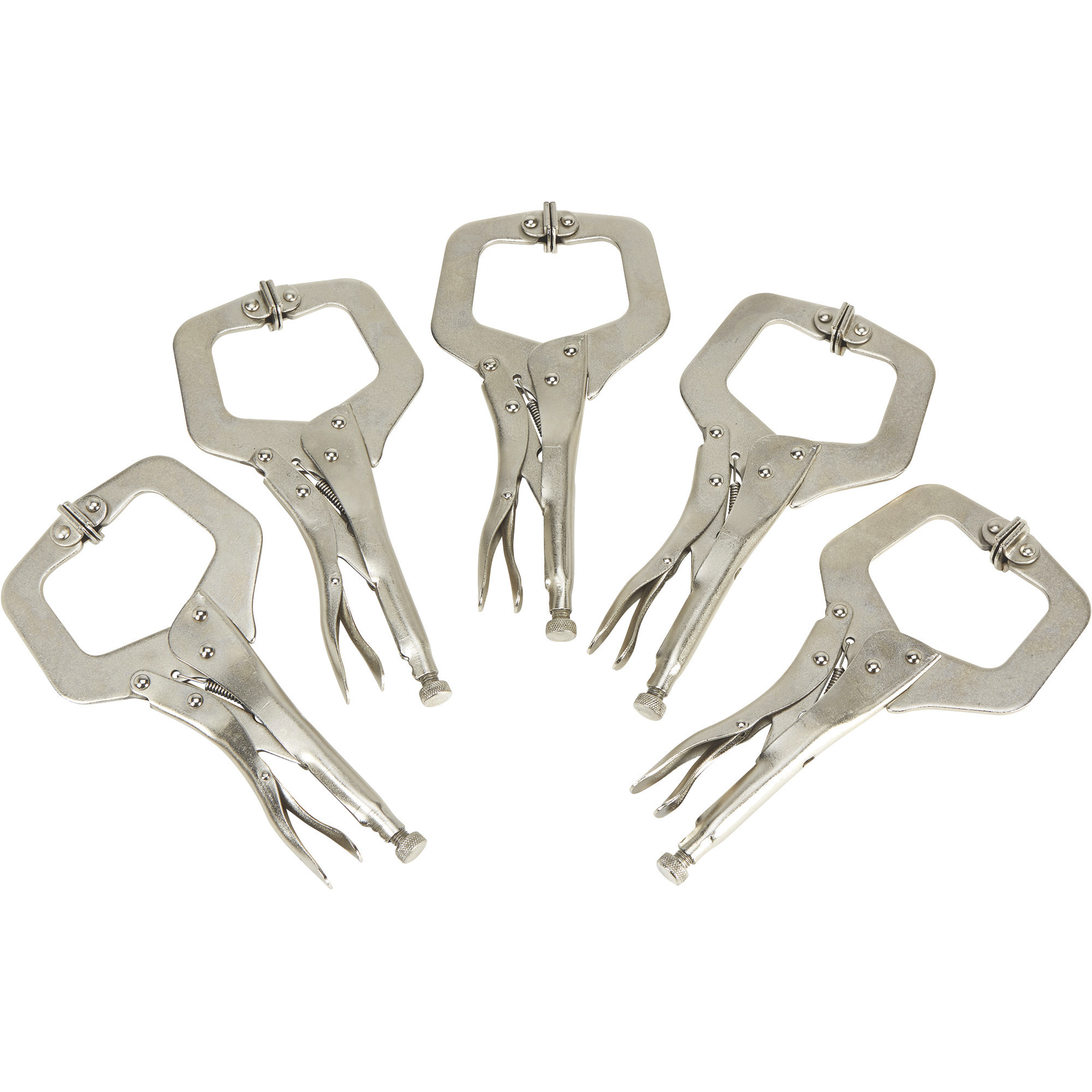 Klutch Locking CClamp Set, 5Pc., 11in.L Northern Tool